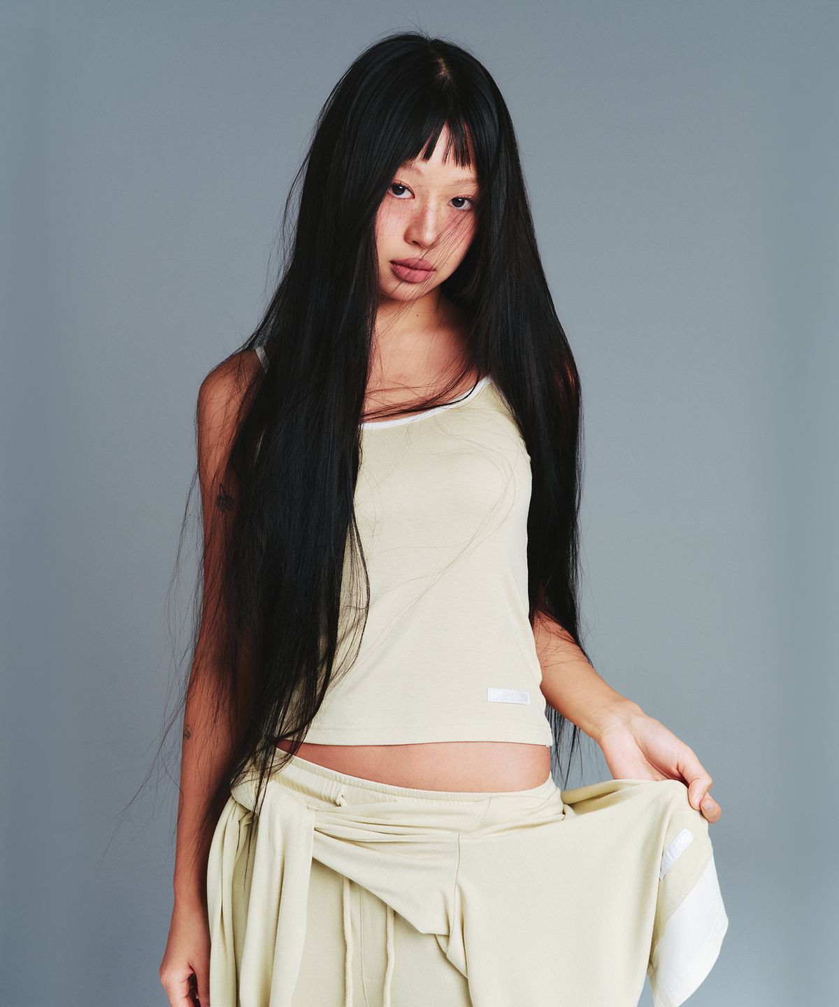 아메스 월드와이드(AMES-WORLDWIDE) CLASSIC CARDIGAN & SLEEVELESS SET LIGHT GREEN