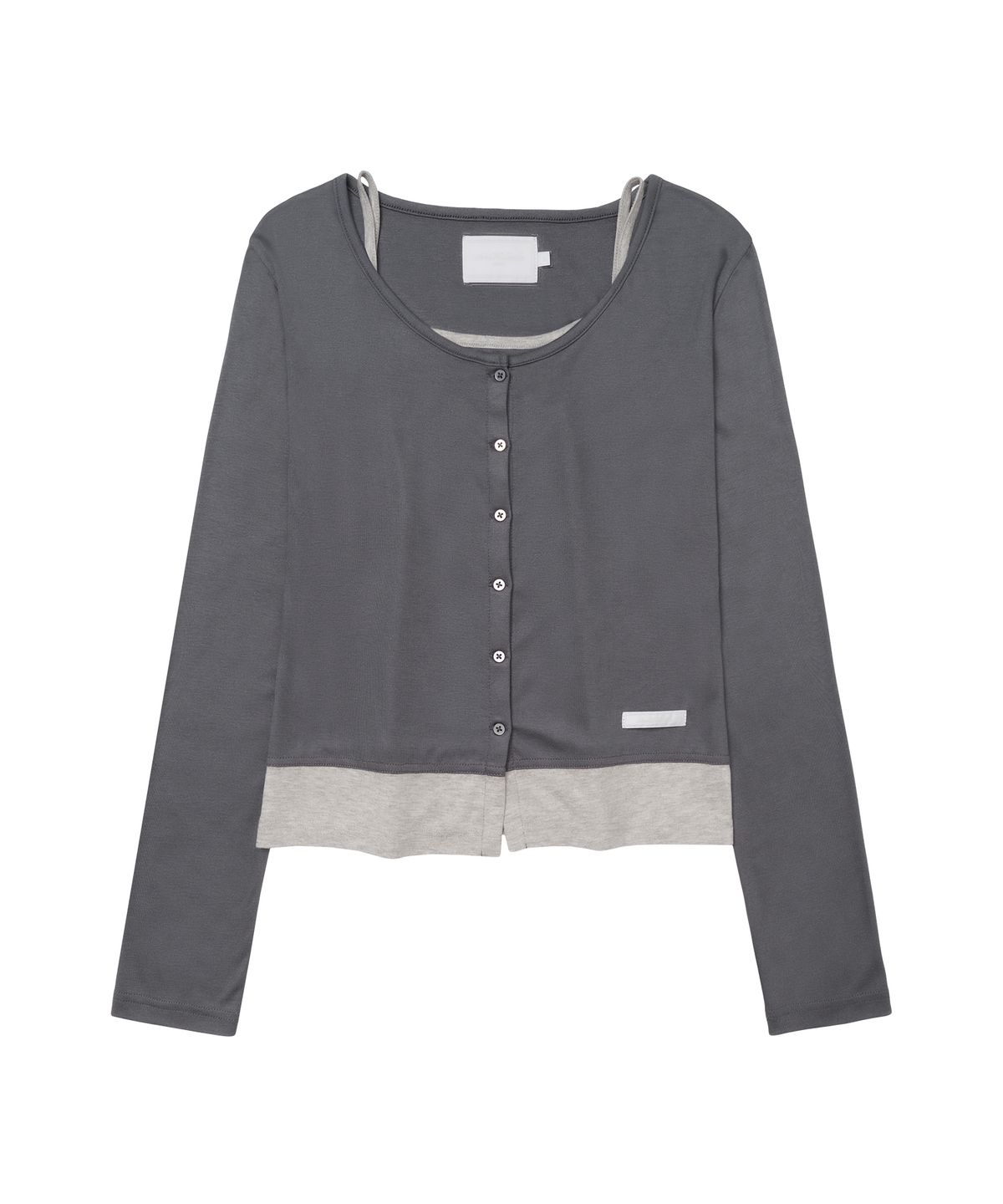 아메스 월드와이드(AMES-WORLDWIDE) CLASSIC CARDIGAN & SLEEVELESS SET CHARCOAL