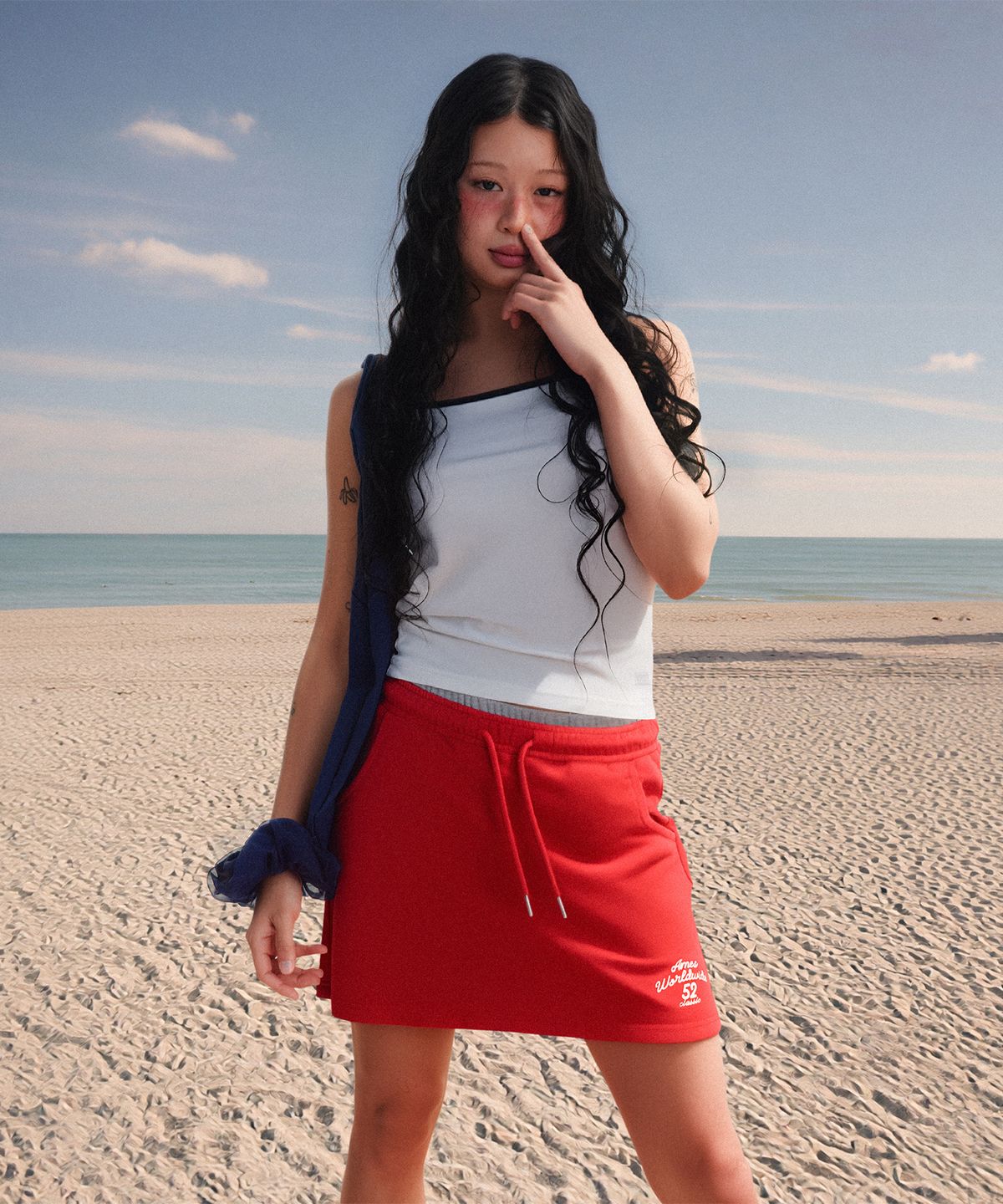 아메스 월드와이드(AMES-WORLDWIDE) CLASSIC MINI SWEAT SKIRT RED