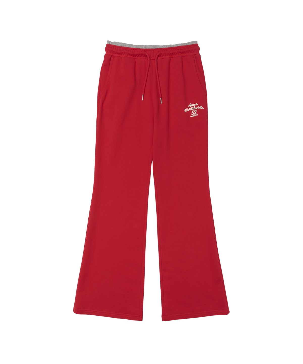 아메스 월드와이드(AMES-WORLDWIDE) CLASSIC SLIM BOOT CUT SWEAT PANTS RED