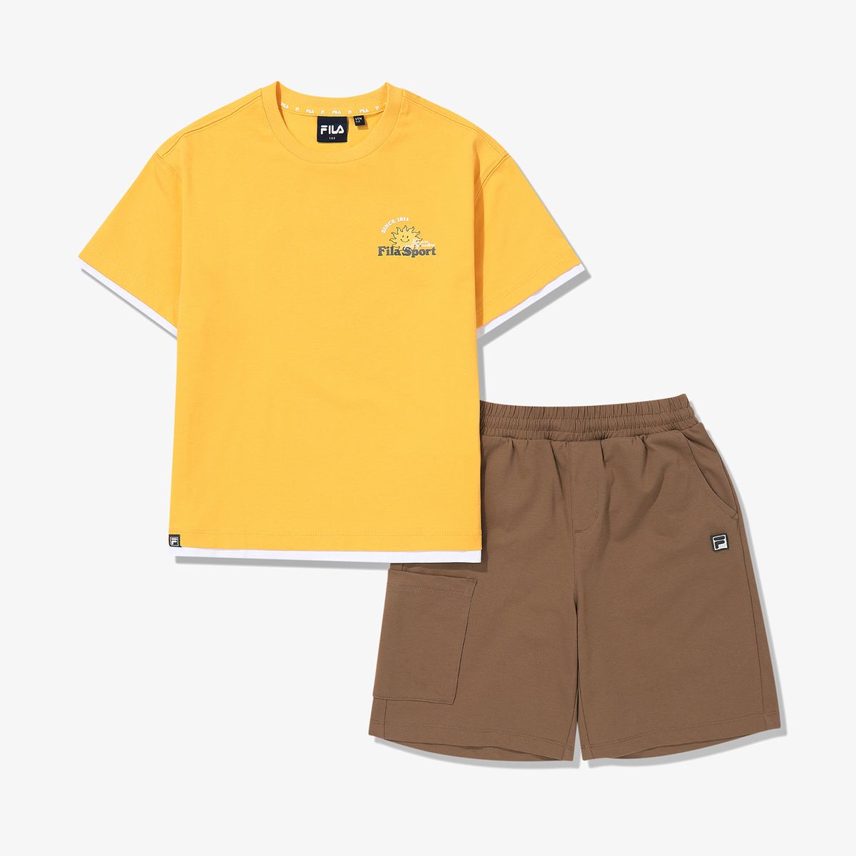 휠라 키즈(FILA KIDS) Drywave NATURE 레이어드 2PCS 셋업