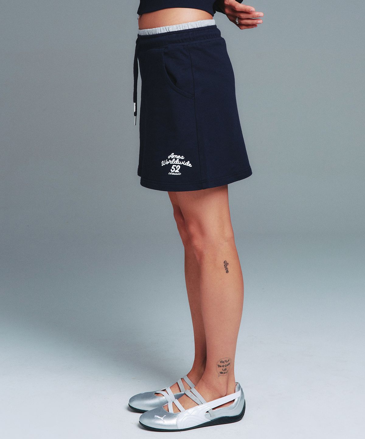 아메스 월드와이드(AMES-WORLDWIDE) CLASSIC MINI SWEAT SKIRT NAVY