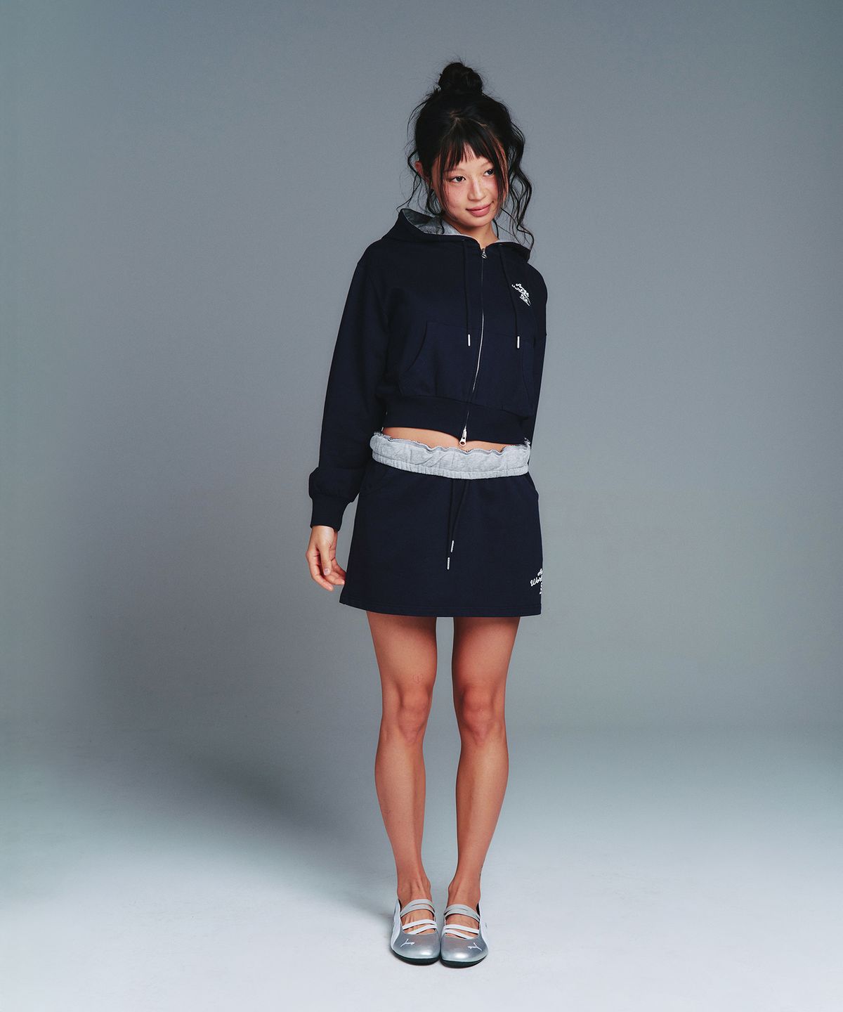 아메스 월드와이드(AMES-WORLDWIDE) CLASSIC MINI SWEAT SKIRT NAVY