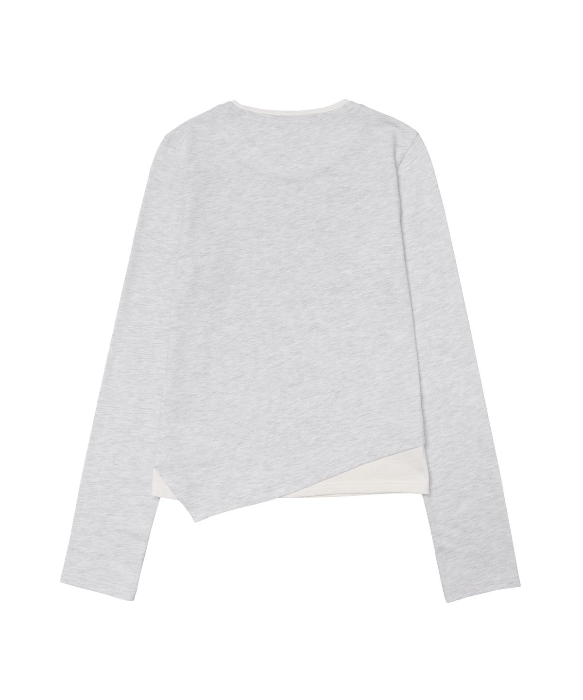 아메스 월드와이드(AMES-WORLDWIDE) CLASSIC UNBALANCE LAYERED LS TEE LIGHT GREY
