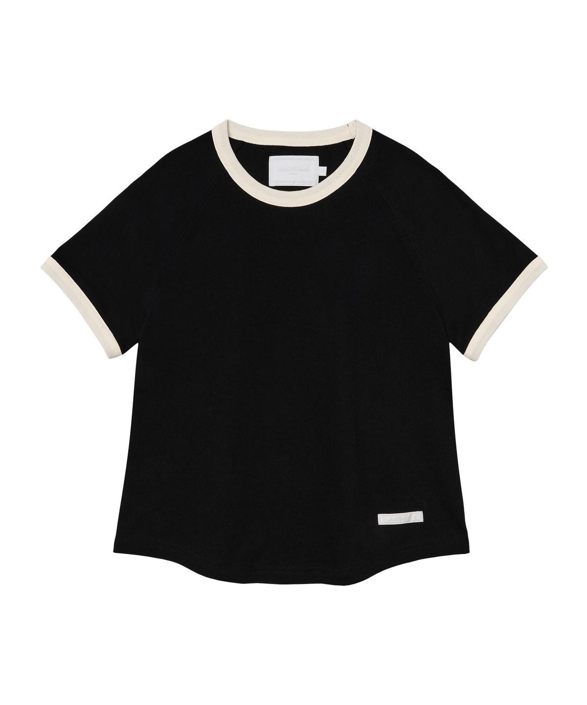 아메스 월드와이드(AMES-WORLDWIDE) CLASSIC ROUND HEM RINGER TEE BLACK