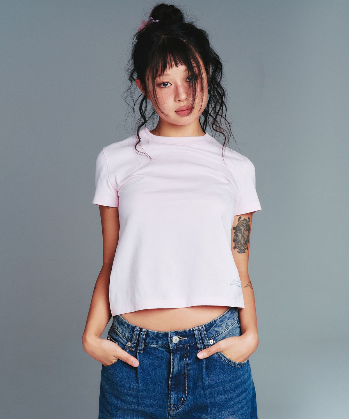 아메스 월드와이드(AMES-WORLDWIDE) CLASSIC BASIC TEE PINK