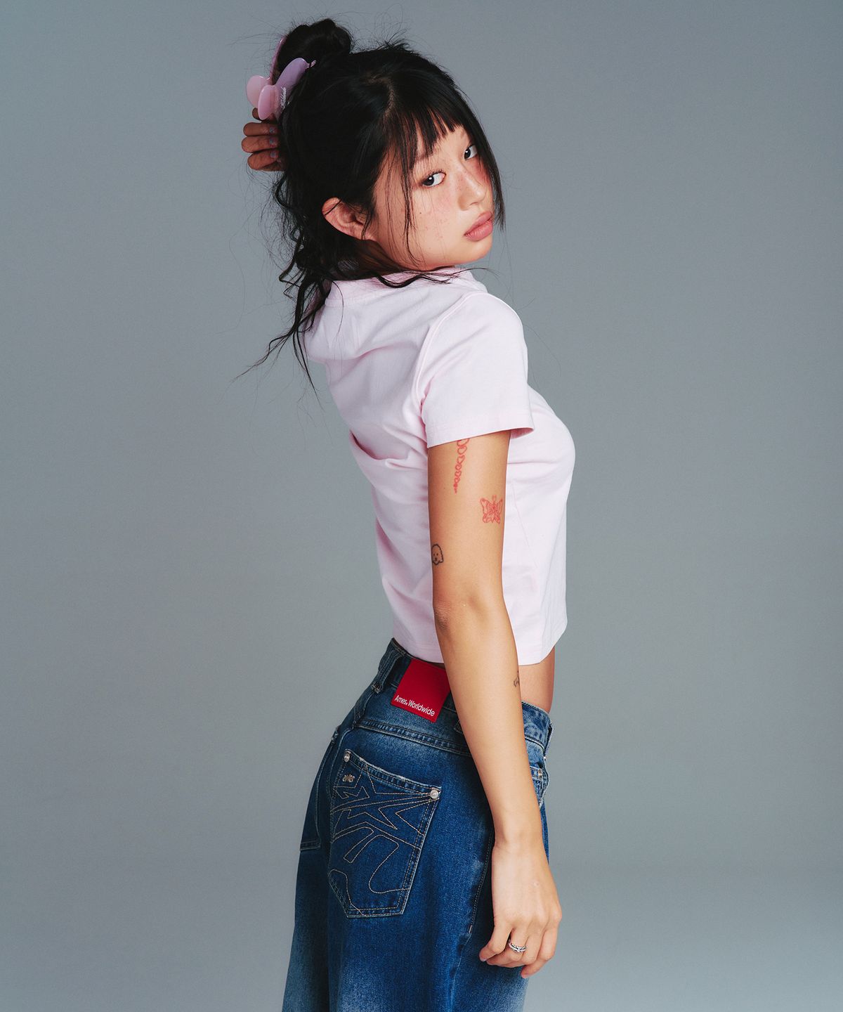 아메스 월드와이드(AMES-WORLDWIDE) CLASSIC BASIC TEE PINK