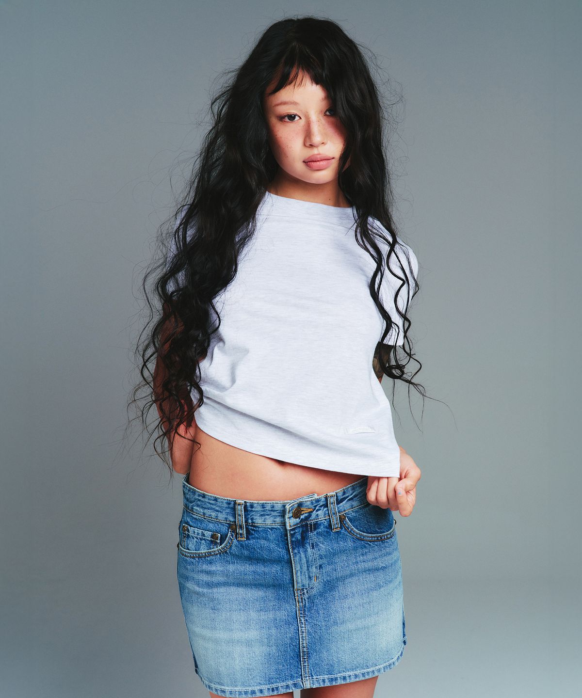 아메스 월드와이드(AMES-WORLDWIDE) CLASSIC BASIC TEE LIGHT GREY