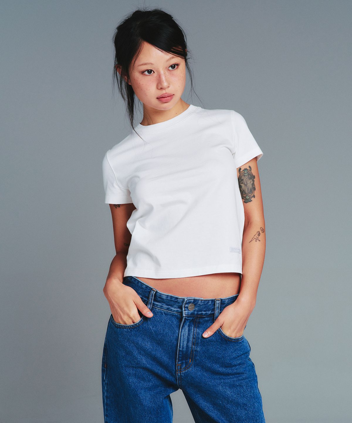 아메스 월드와이드(AMES-WORLDWIDE) CLASSIC BASIC TEE WHITE