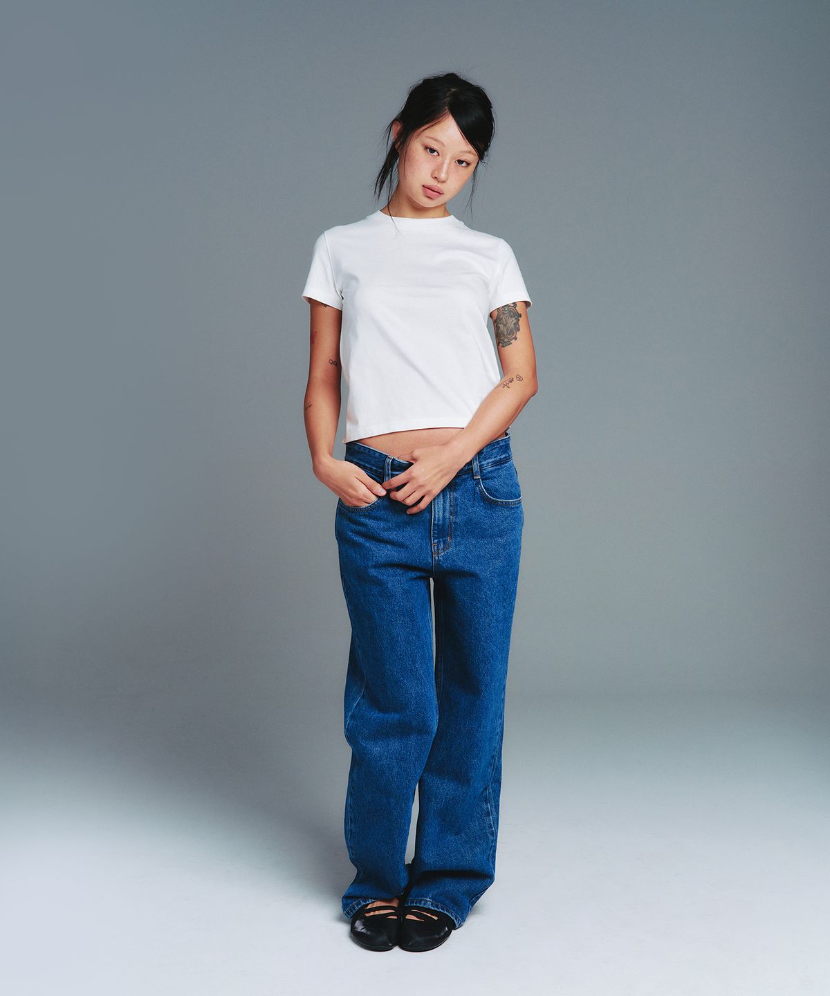 아메스 월드와이드(AMES-WORLDWIDE) CLASSIC BASIC TEE WHITE