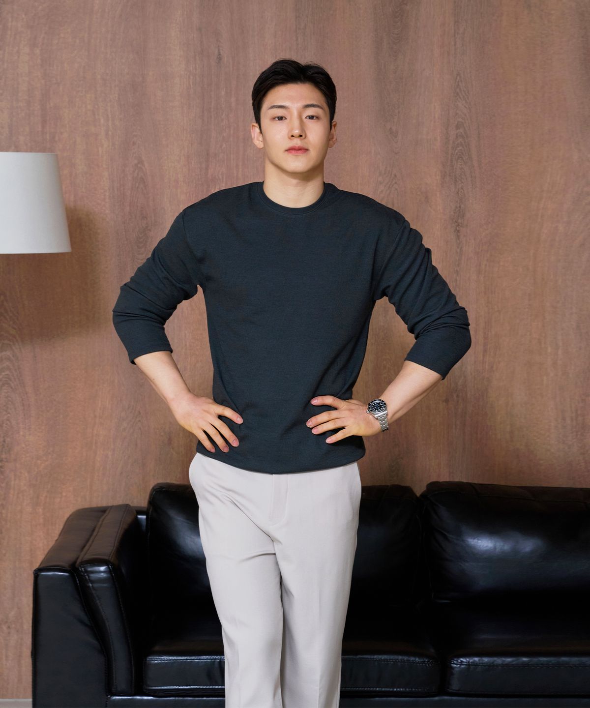 핵쿨남(HECKCOOLNAM) 탄탄 어깨넓어보이는 남자 머슬핏 긴팔 라운드 티셔츠