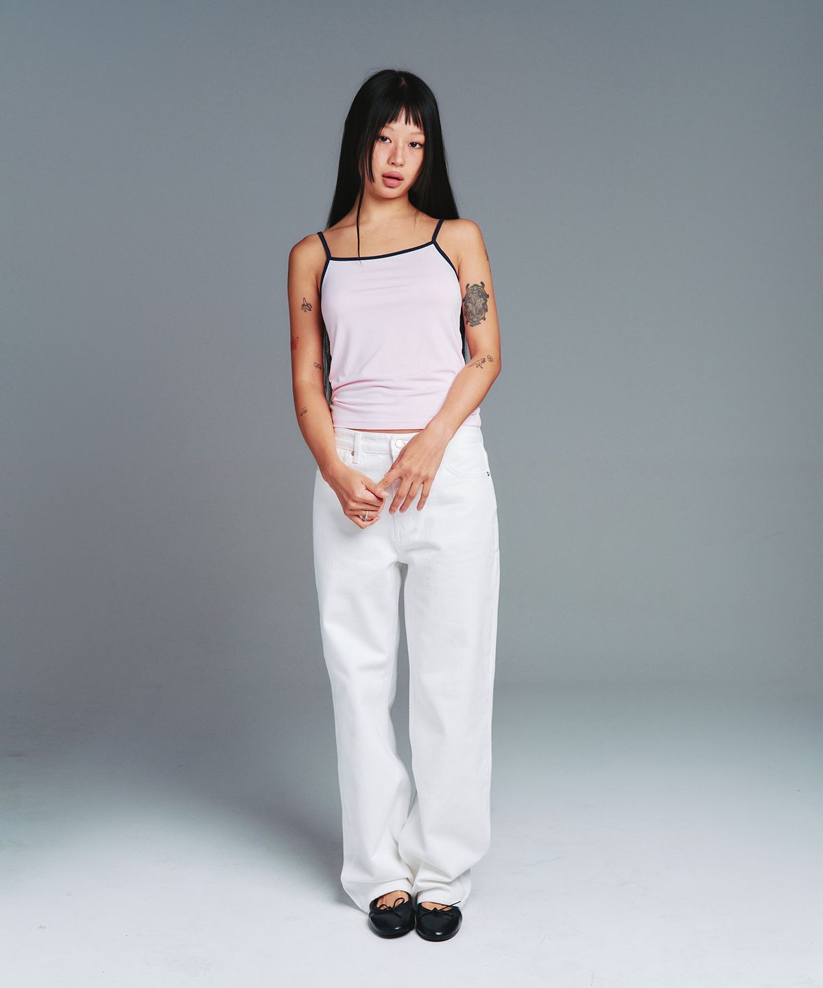 아메스 월드와이드(AMES-WORLDWIDE) CLASSIC SQUARE SLEEVELESS PINK