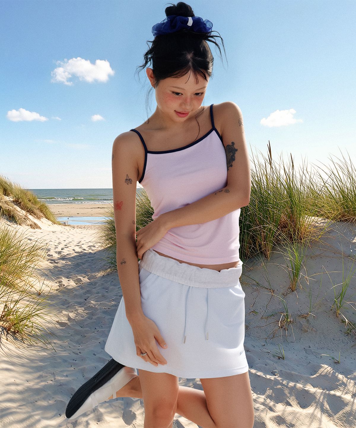 아메스 월드와이드(AMES-WORLDWIDE) CLASSIC SQUARE SLEEVELESS PINK