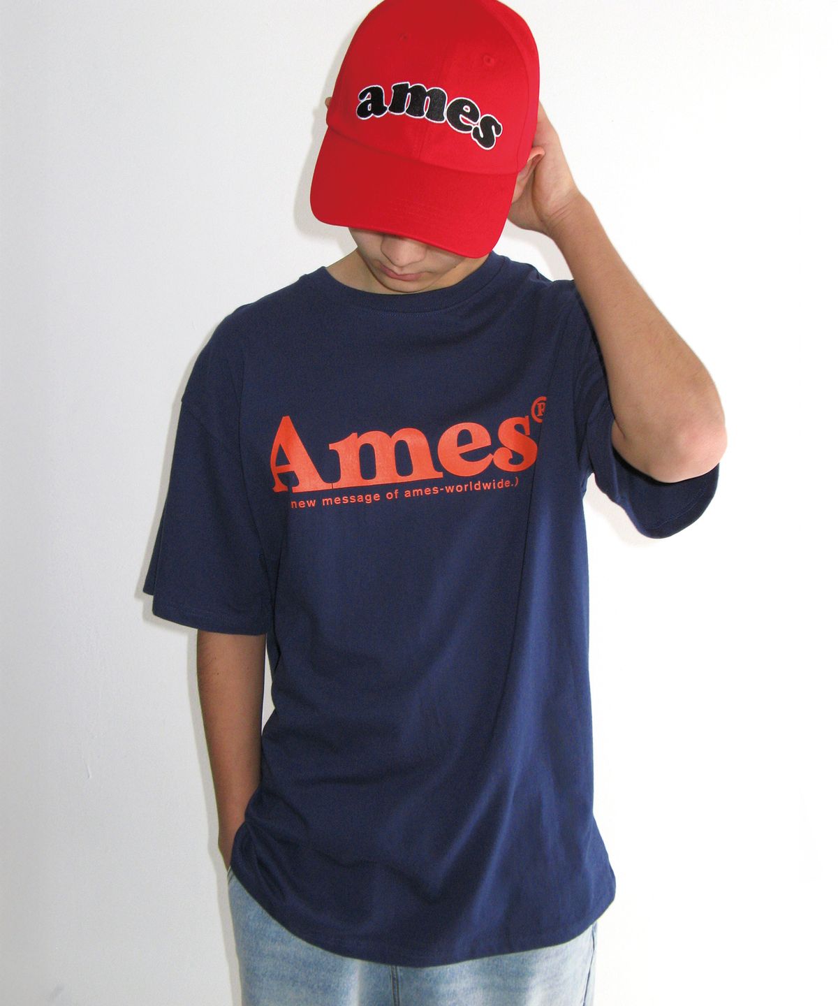 아메스 월드와이드(AMES-WORLDWIDE) AMES ARCH BALL CAP RED