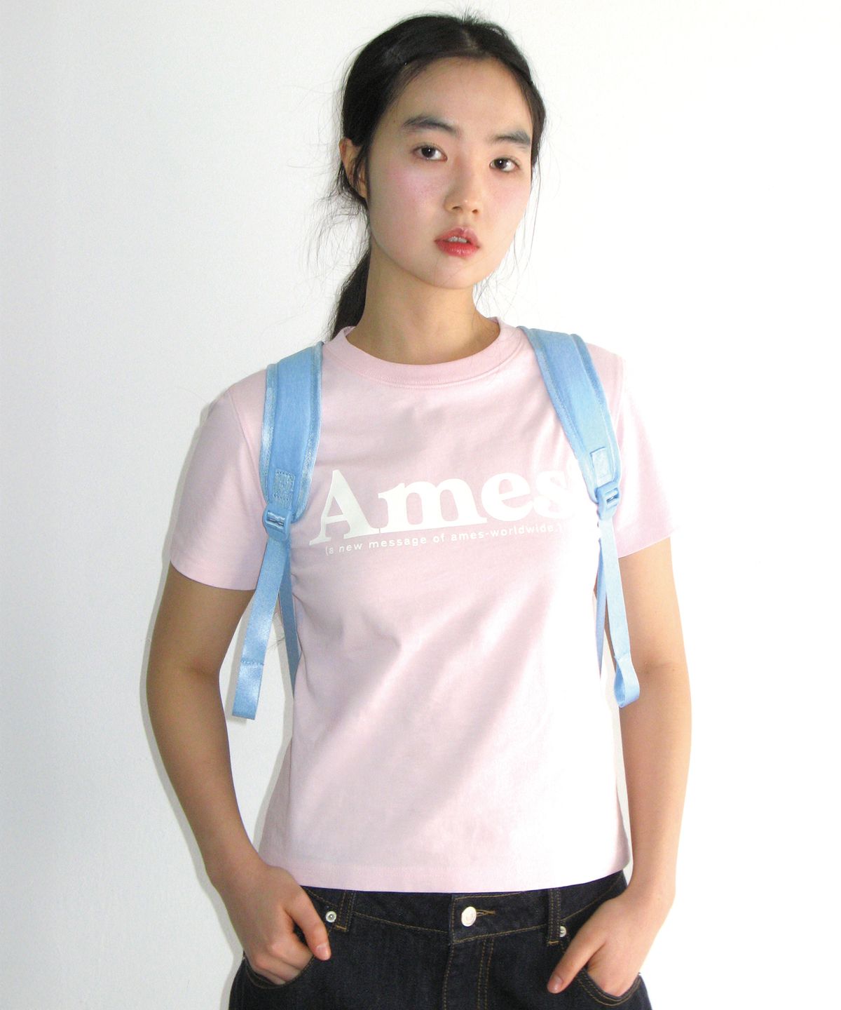 아메스 월드와이드(AMES-WORLDWIDE) STRING CASUAL BACK PACK BLUE