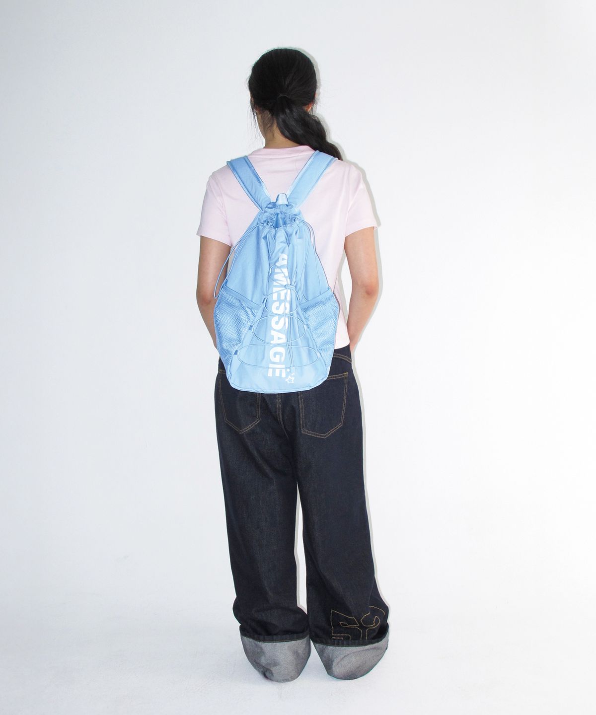 아메스 월드와이드(AMES-WORLDWIDE) STRING CASUAL BACK PACK BLUE