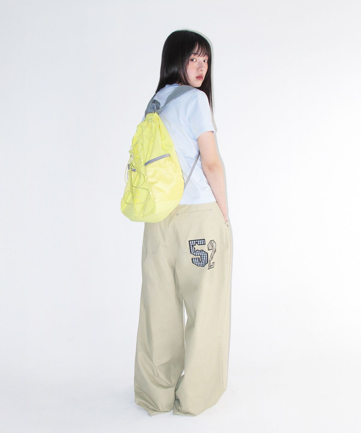 아메스 월드와이드(AMES-WORLDWIDE) STRING CASUAL BACK PACK YELLOW