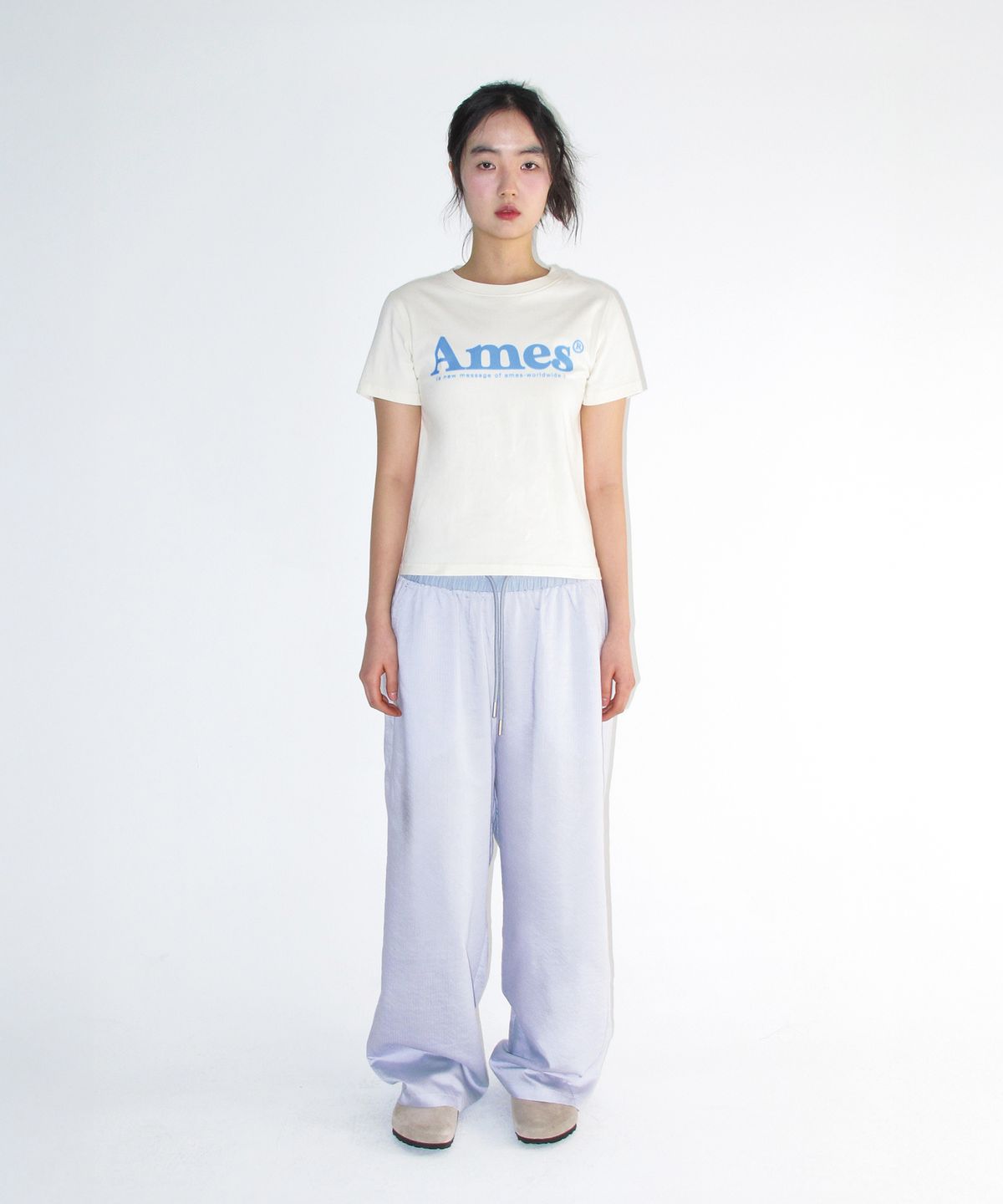 아메스 월드와이드(AMES-WORLDWIDE) STRIPE EASY PANTS BLUE