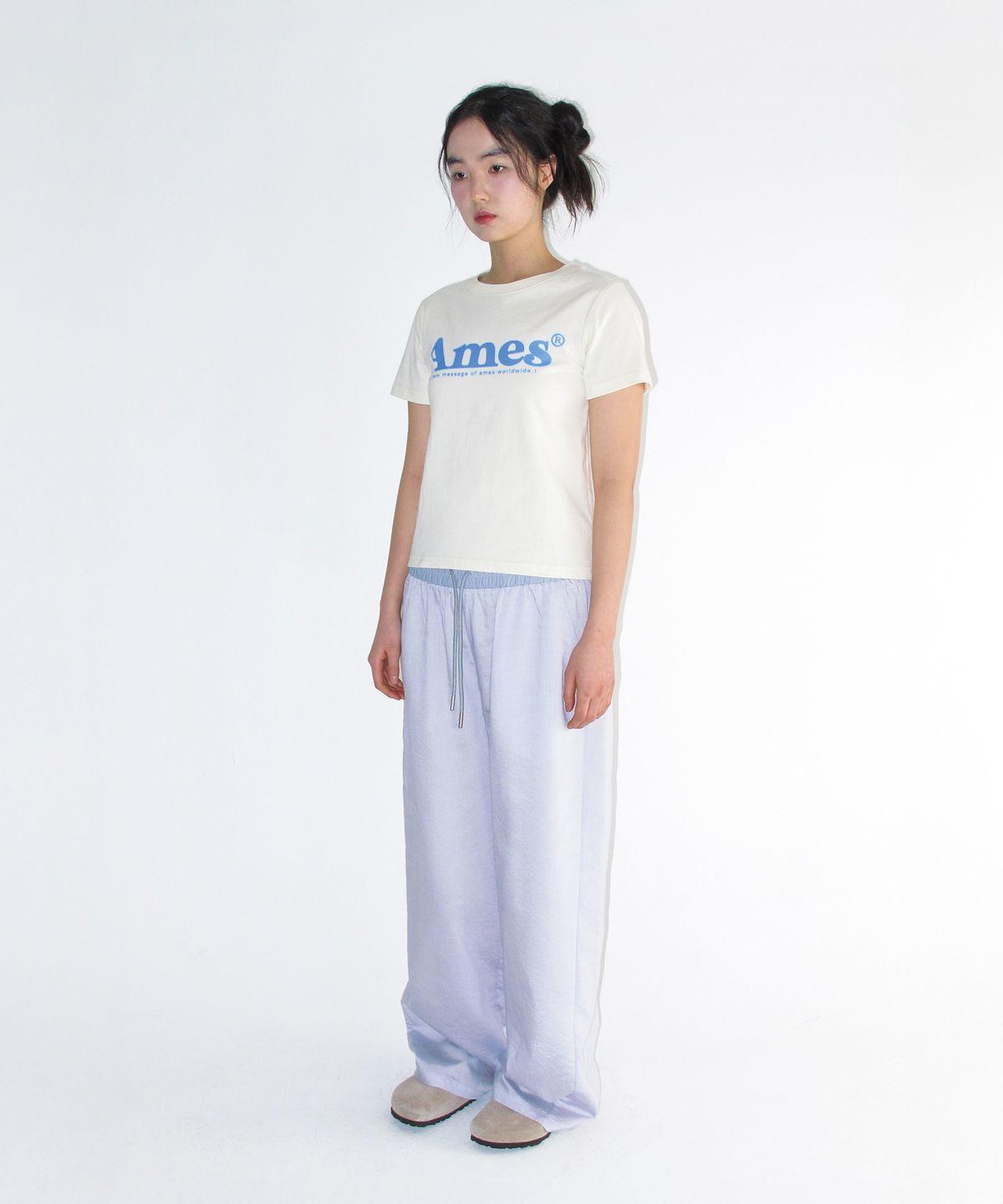 아메스 월드와이드(AMES-WORLDWIDE) STRIPE EASY PANTS BLUE