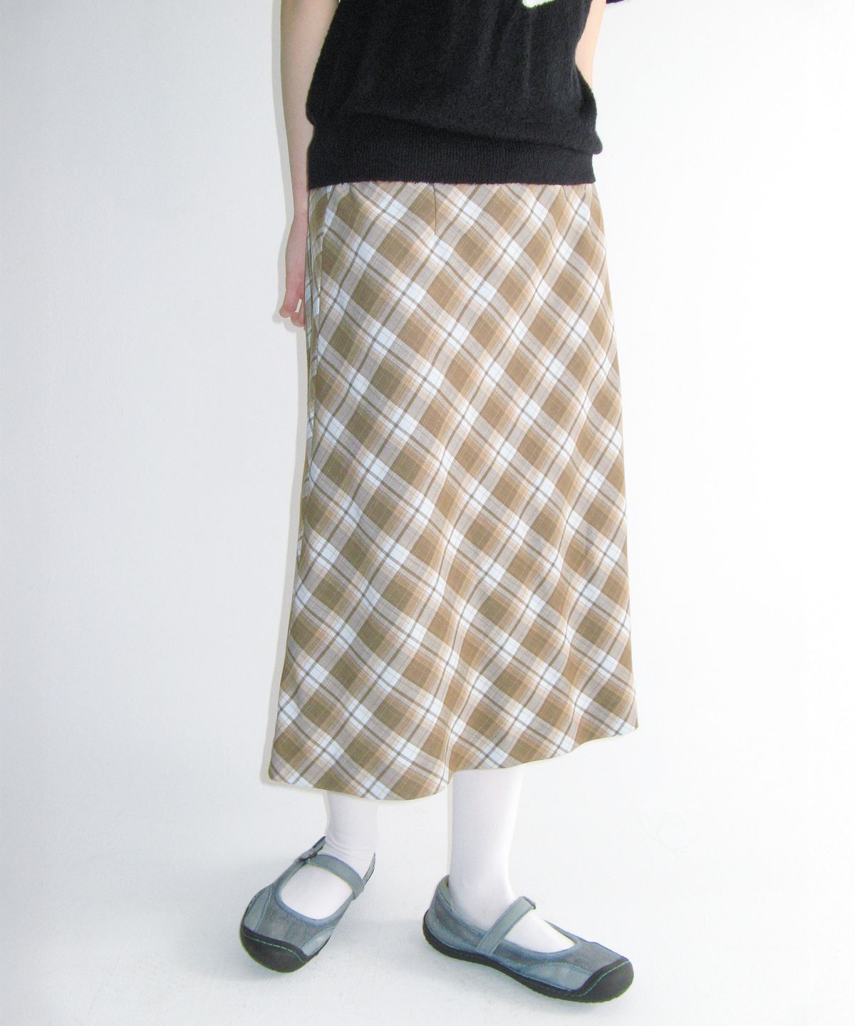 아메스 월드와이드(AMES-WORLDWIDE) GRACE FLARED MIDI SKIRT BLUE
