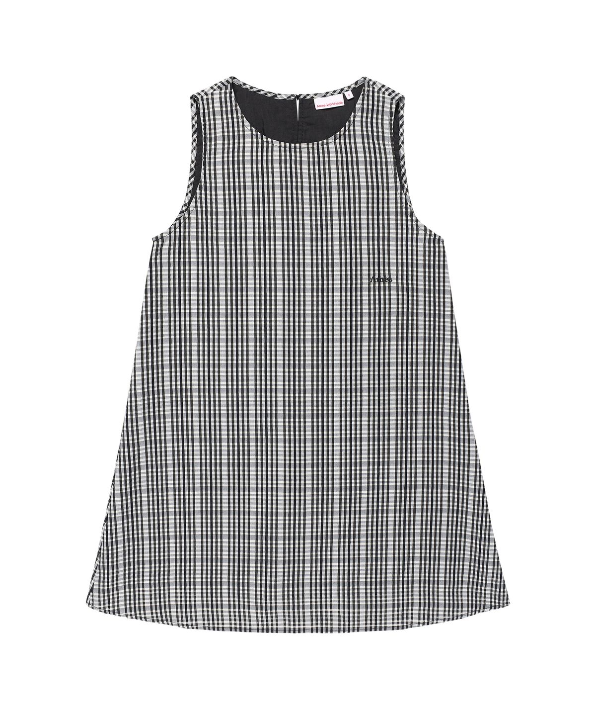 아메스 월드와이드(AMES-WORLDWIDE) CHECK LAYERED DRESS BLACK