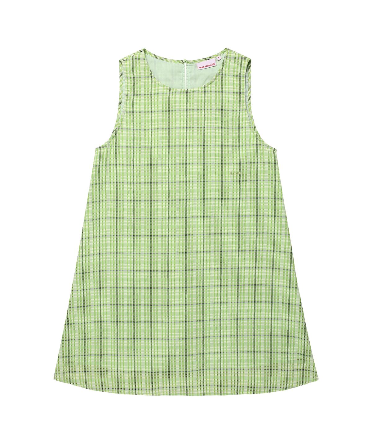 아메스 월드와이드(AMES-WORLDWIDE) CHECK LAYERED DRESS GREEN