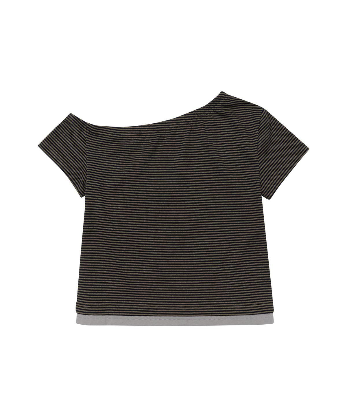 아메스 월드와이드(AMES-WORLDWIDE) ONE SHOULDER LETTERING TEE BROWN