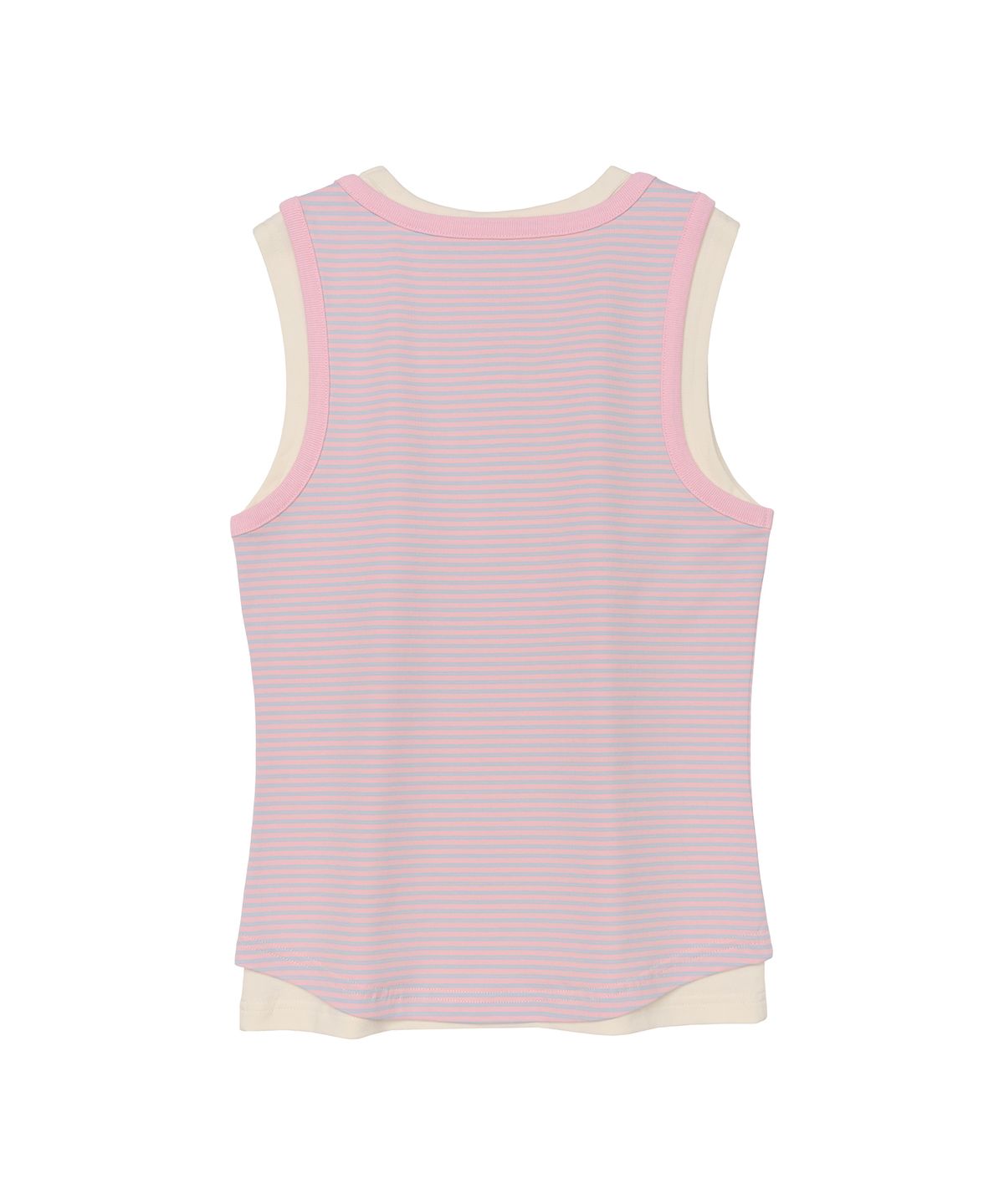 아메스 월드와이드(AMES-WORLDWIDE) LAYERED BUTTON SLEEVELESS PINK