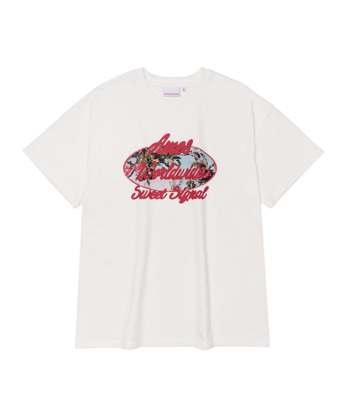 아메스 월드와이드(AMES-WORLDWIDE) PALM TREE OVAL TEE WHITE