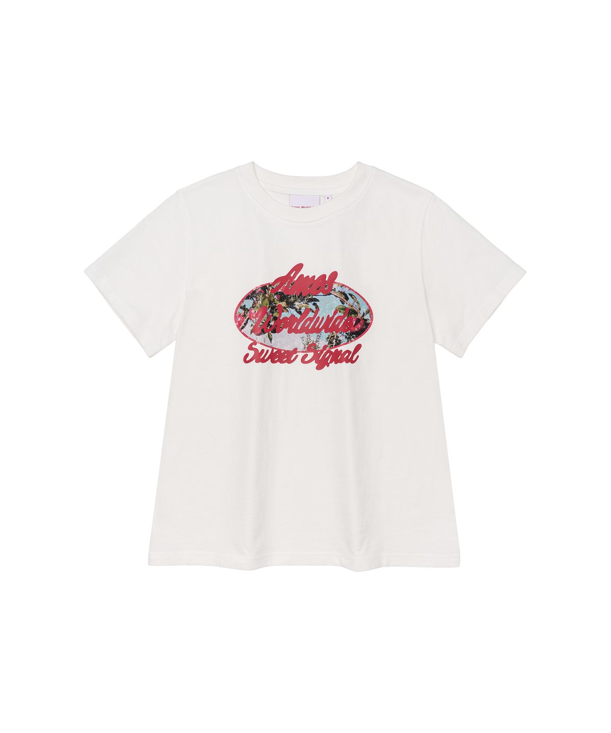 아메스 월드와이드(AMES-WORLDWIDE) PALM TREE OVAL TEE WHITE