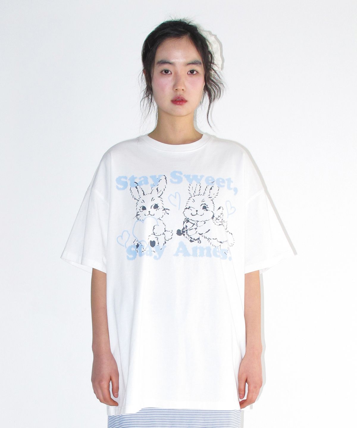 아메스 월드와이드(AMES-WORLDWIDE) SWEET RABBIT TEE WHITE