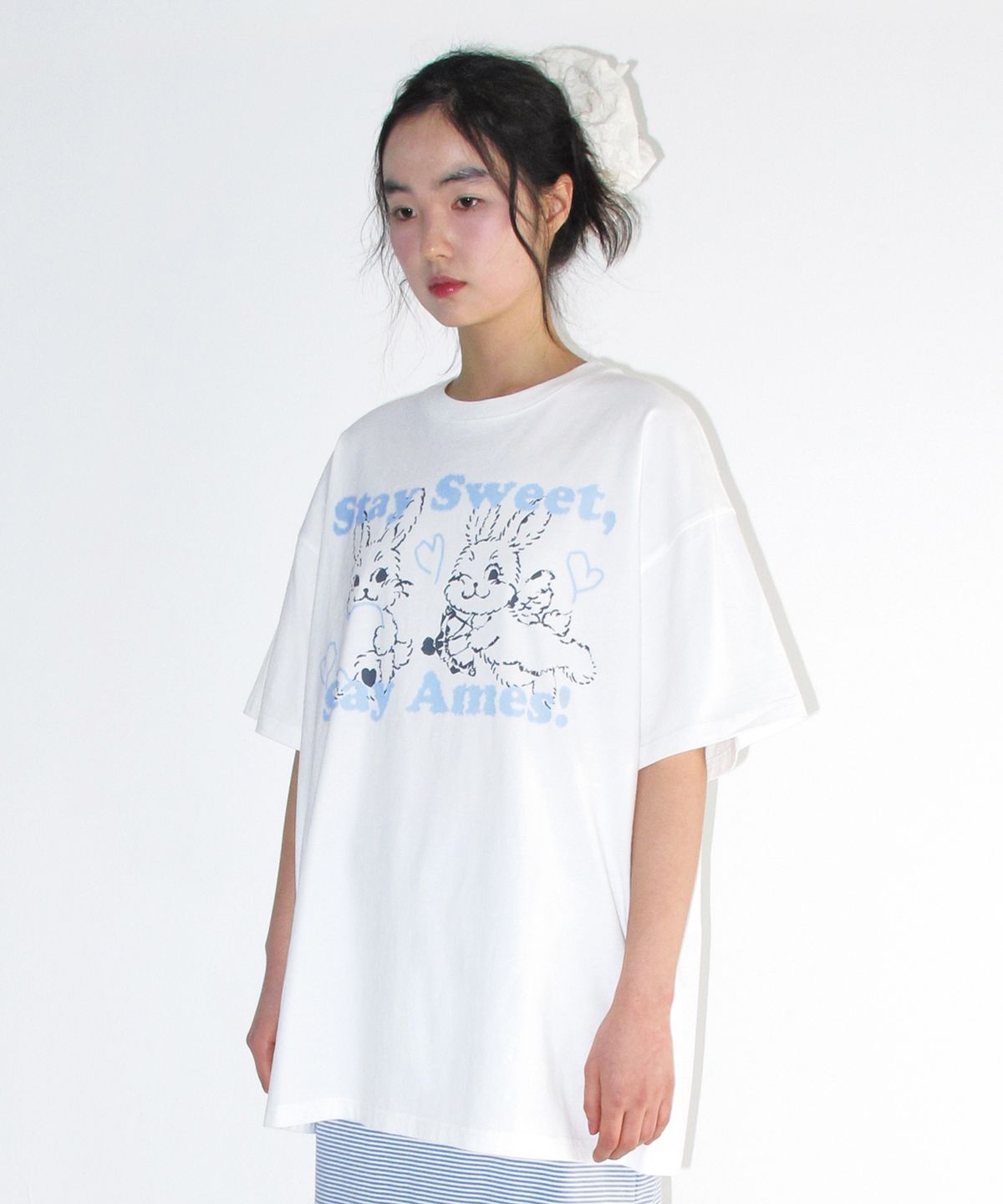 아메스 월드와이드(AMES-WORLDWIDE) SWEET RABBIT TEE WHITE