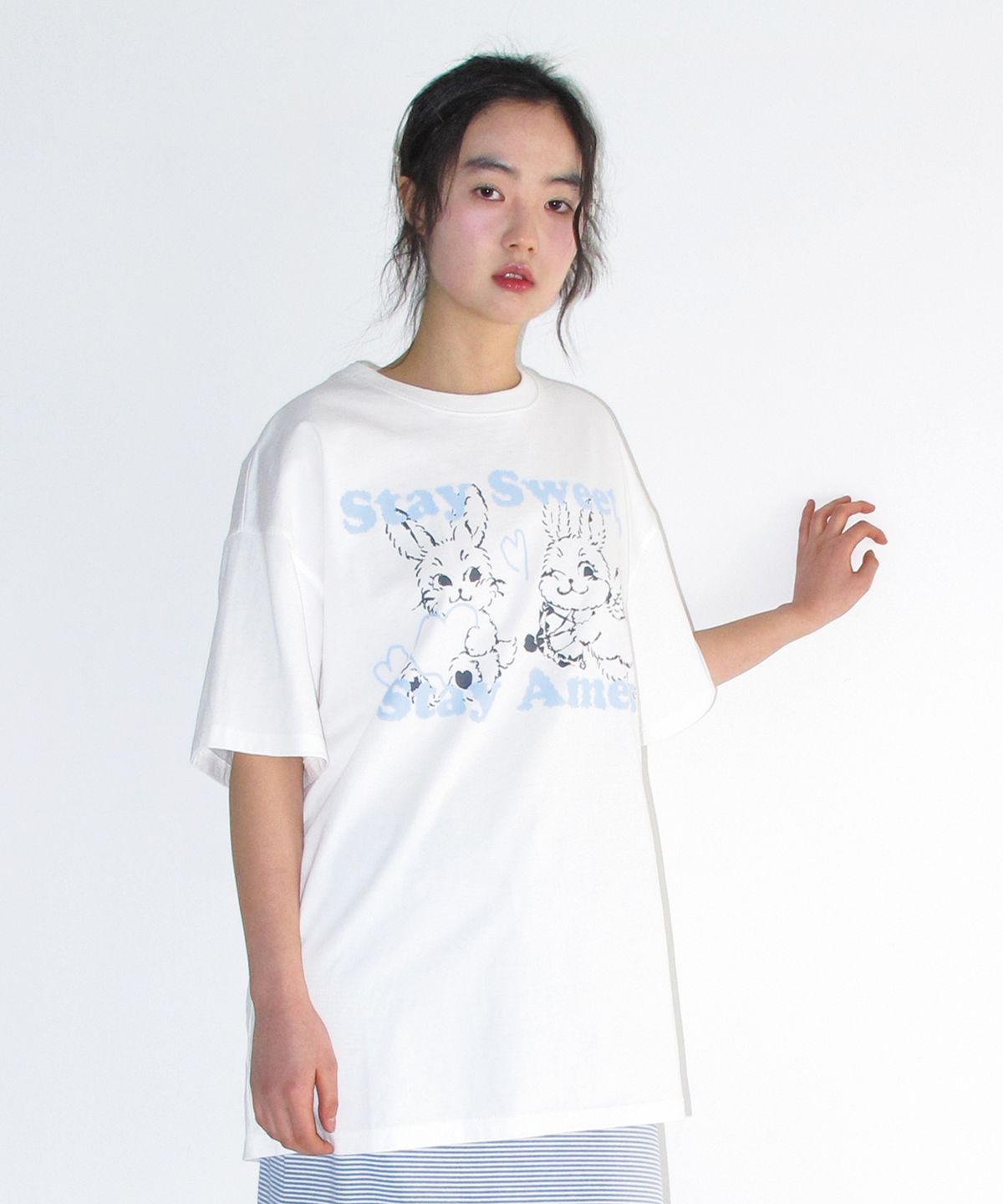 아메스 월드와이드(AMES-WORLDWIDE) SWEET RABBIT TEE WHITE