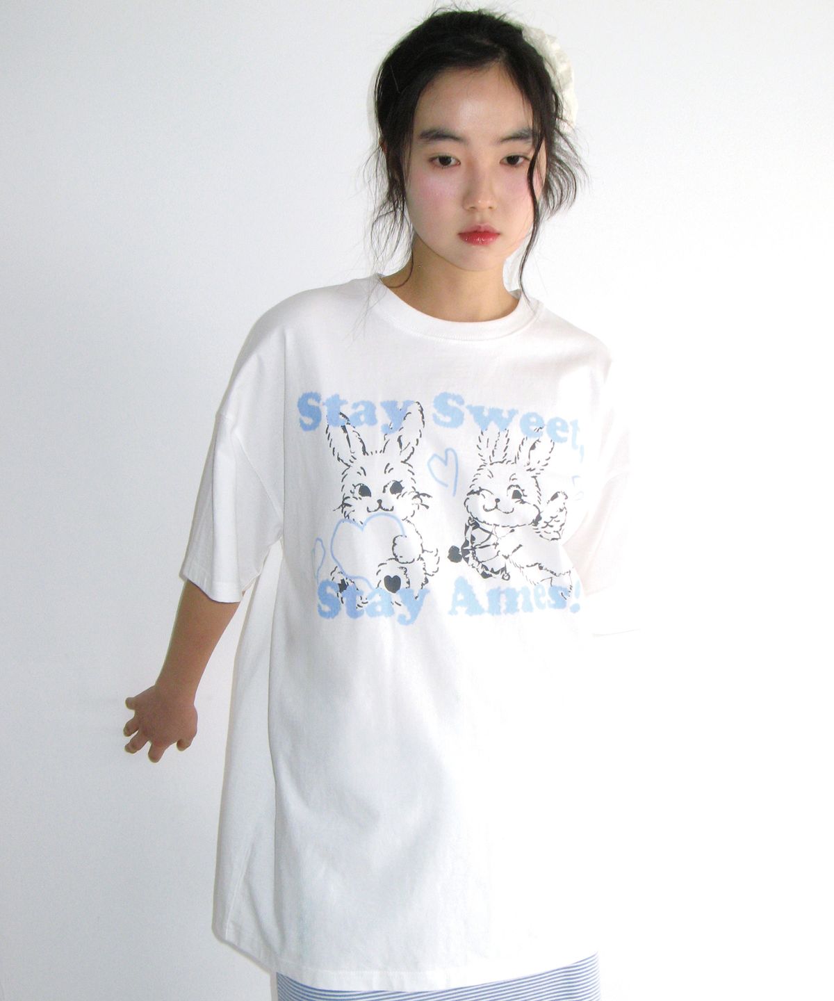 아메스 월드와이드(AMES-WORLDWIDE) SWEET RABBIT TEE WHITE