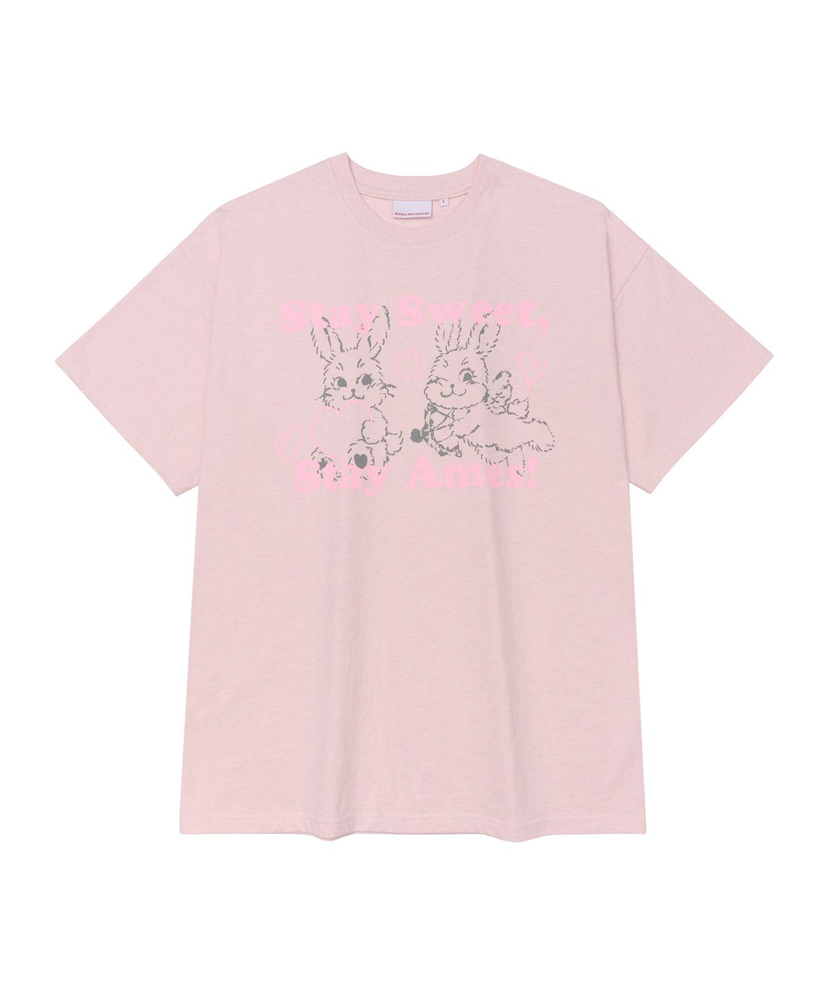 아메스 월드와이드(AMES-WORLDWIDE) SWEET RABBIT TEE PINK
