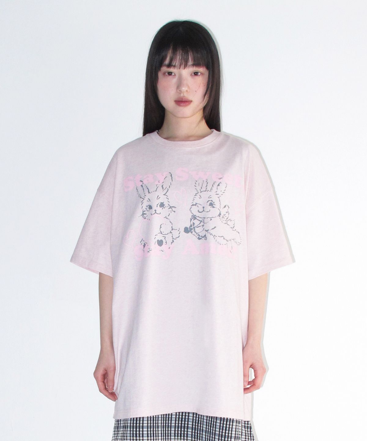 아메스 월드와이드(AMES-WORLDWIDE) SWEET RABBIT TEE PINK