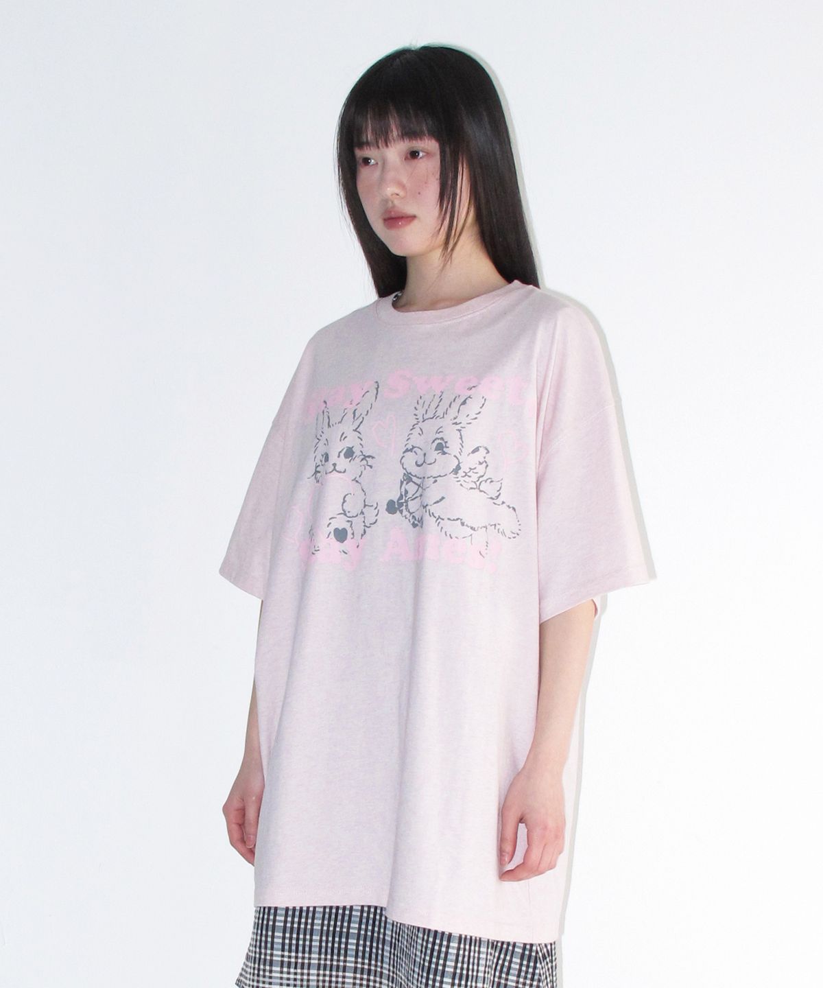 아메스 월드와이드(AMES-WORLDWIDE) SWEET RABBIT TEE PINK