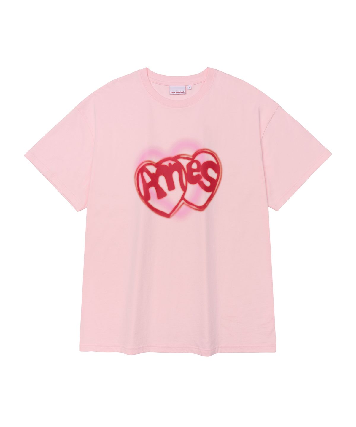 아메스 월드와이드(AMES-WORLDWIDE) HEART SPRAY TEE PINK