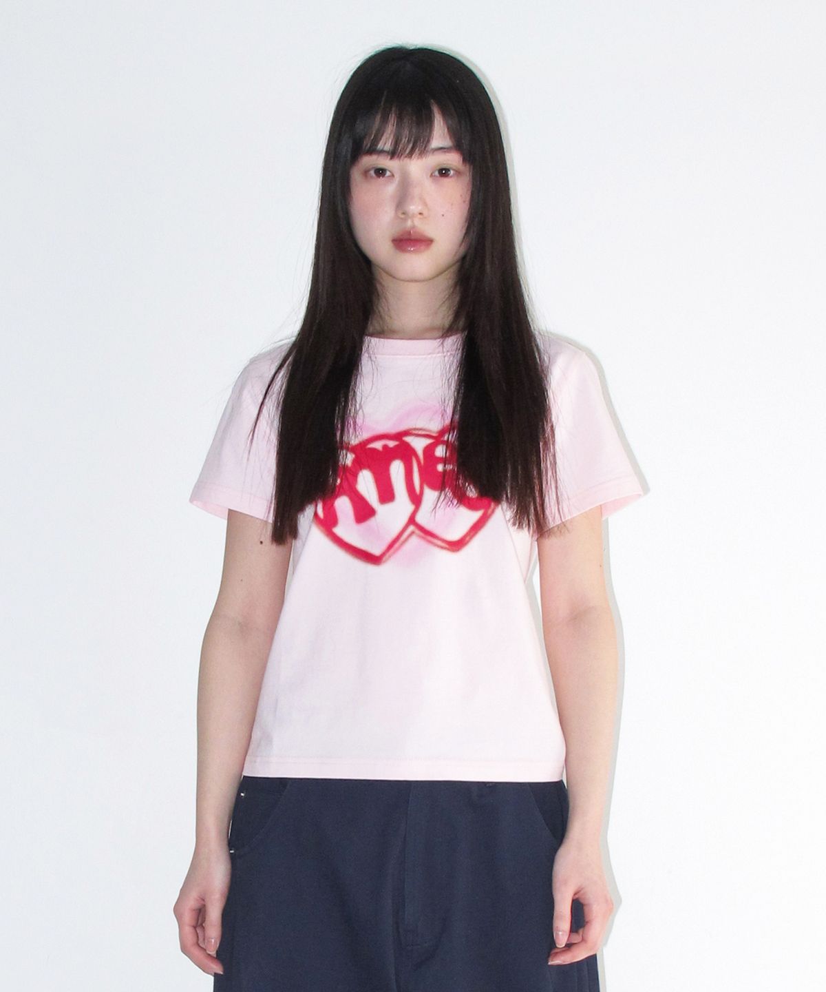 아메스 월드와이드(AMES-WORLDWIDE) HEART SPRAY TEE PINK