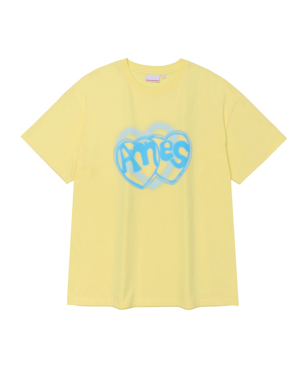 아메스 월드와이드(AMES-WORLDWIDE) HEART SPRAY TEE YELLOW