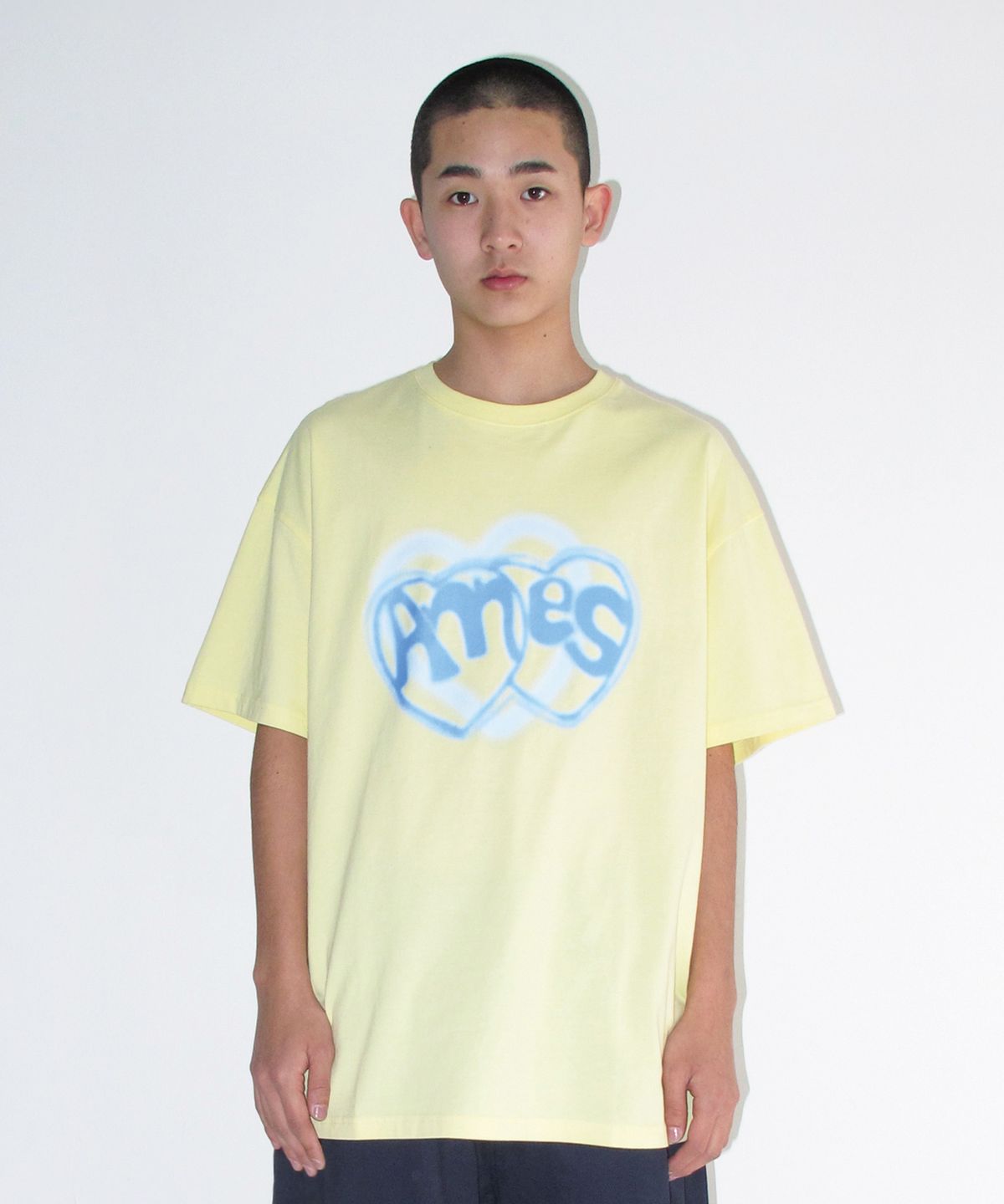 아메스 월드와이드(AMES-WORLDWIDE) HEART SPRAY TEE YELLOW