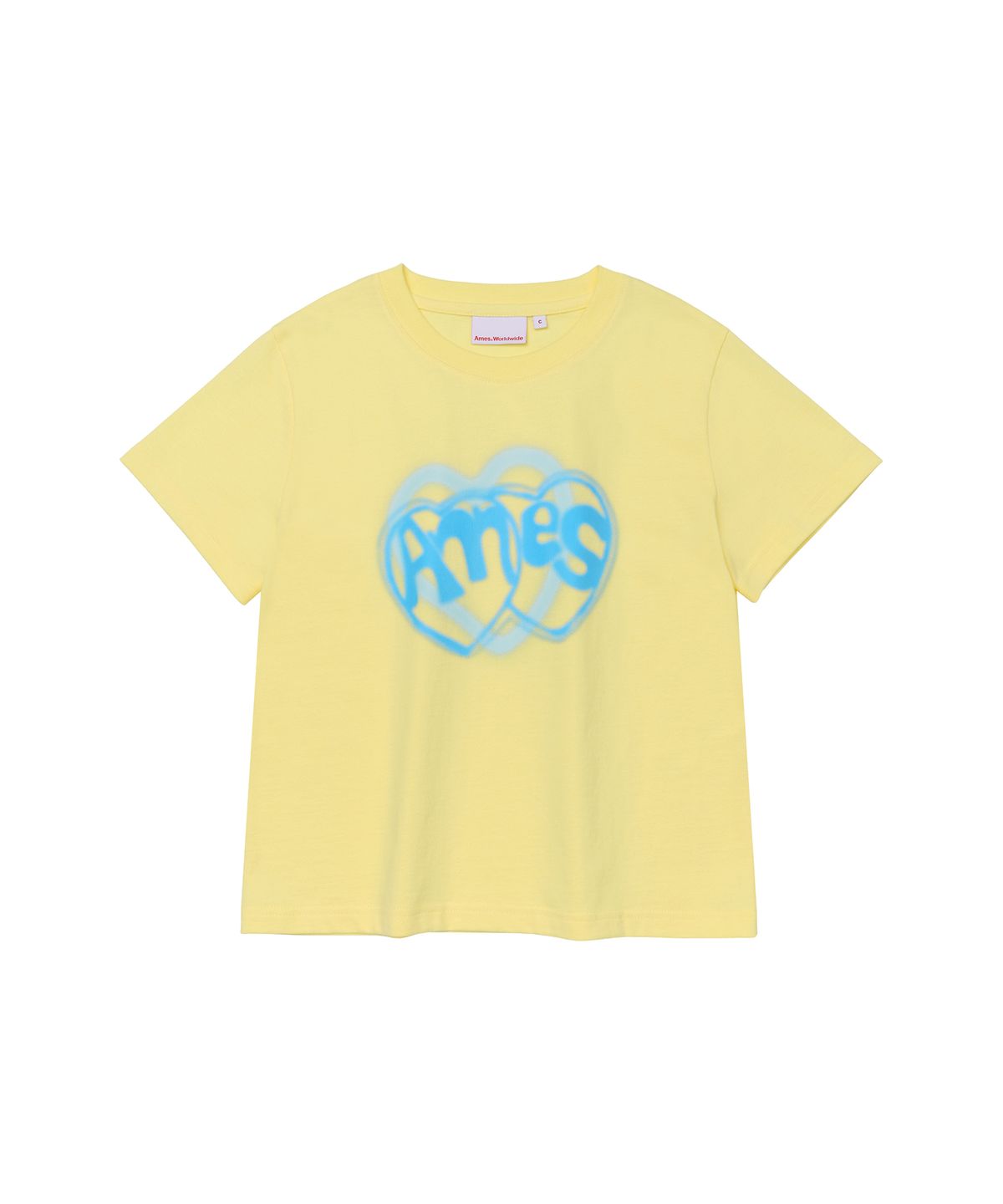 아메스 월드와이드(AMES-WORLDWIDE) HEART SPRAY TEE YELLOW