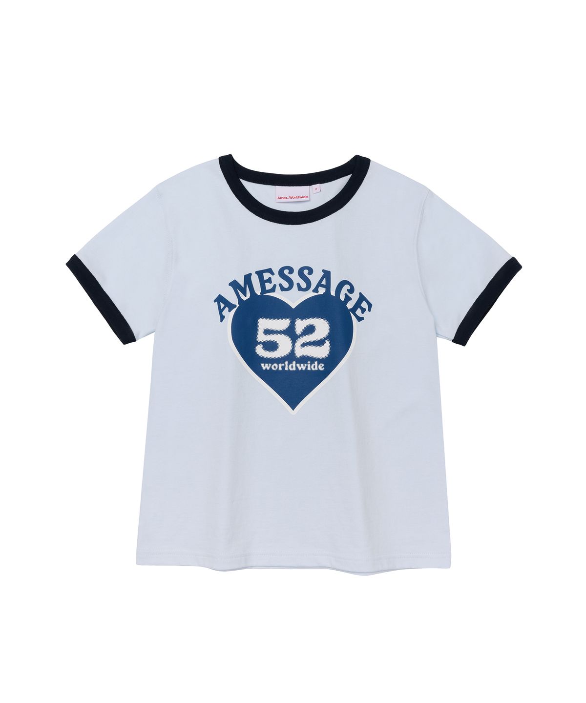 아메스 월드와이드(AMES-WORLDWIDE) 52 HEART RINGER CROP TEE BLUE