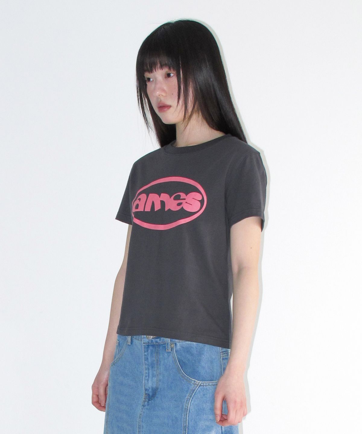 아메스 월드와이드(AMES-WORLDWIDE) AMES CIRCLE LOGO SYMBOL TEE CHARCOAL