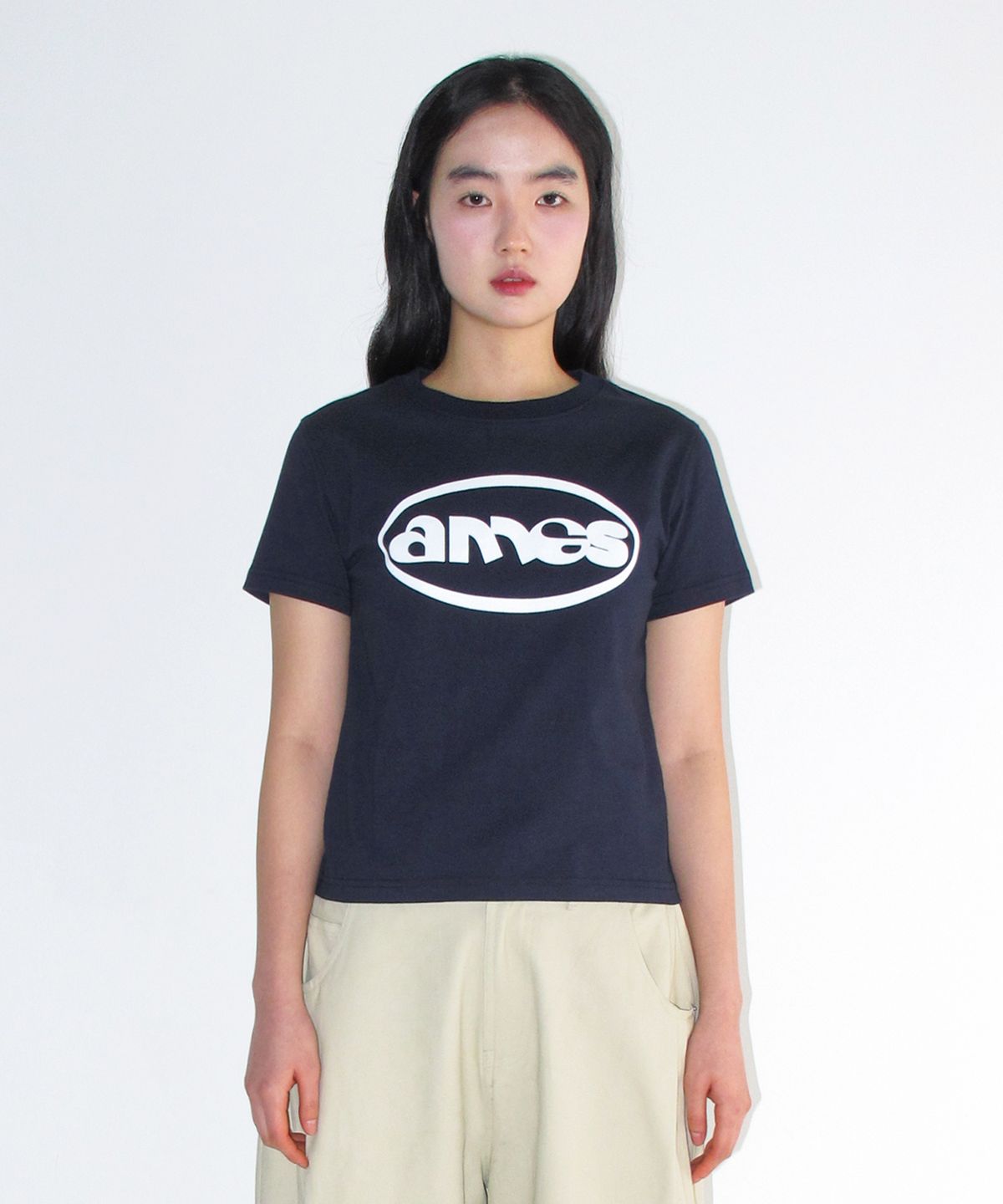 아메스 월드와이드(AMES-WORLDWIDE) AMES CIRCLE LOGO SYMBOL TEE NAVY