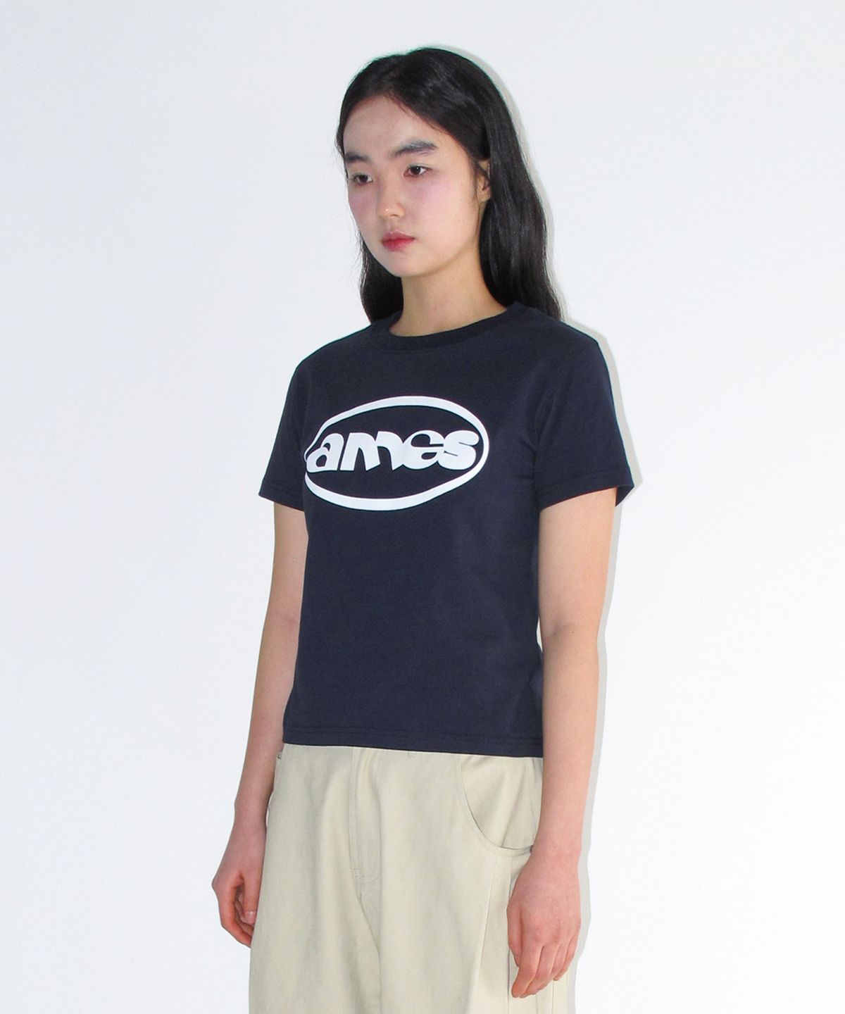아메스 월드와이드(AMES-WORLDWIDE) AMES CIRCLE LOGO SYMBOL TEE NAVY