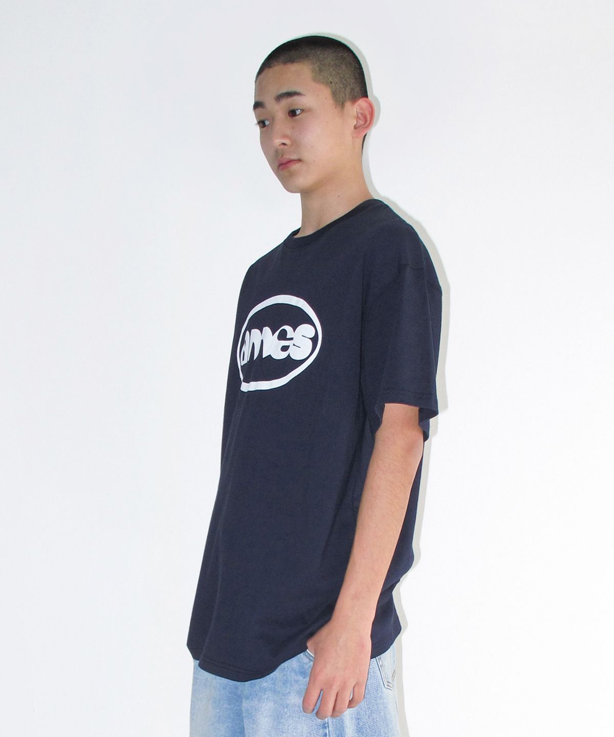 아메스 월드와이드(AMES-WORLDWIDE) AMES CIRCLE LOGO SYMBOL TEE NAVY