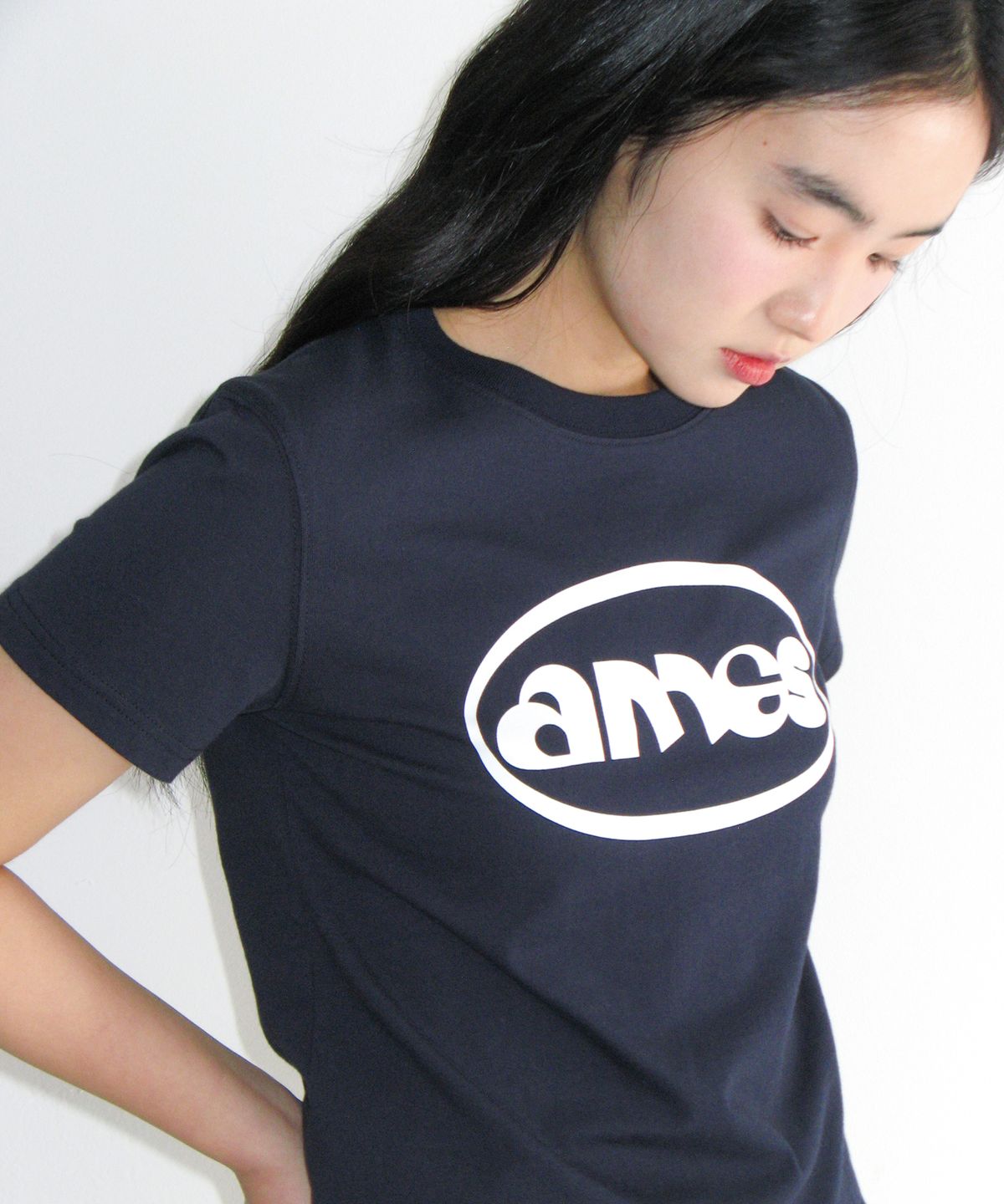 아메스 월드와이드(AMES-WORLDWIDE) AMES CIRCLE LOGO SYMBOL TEE NAVY