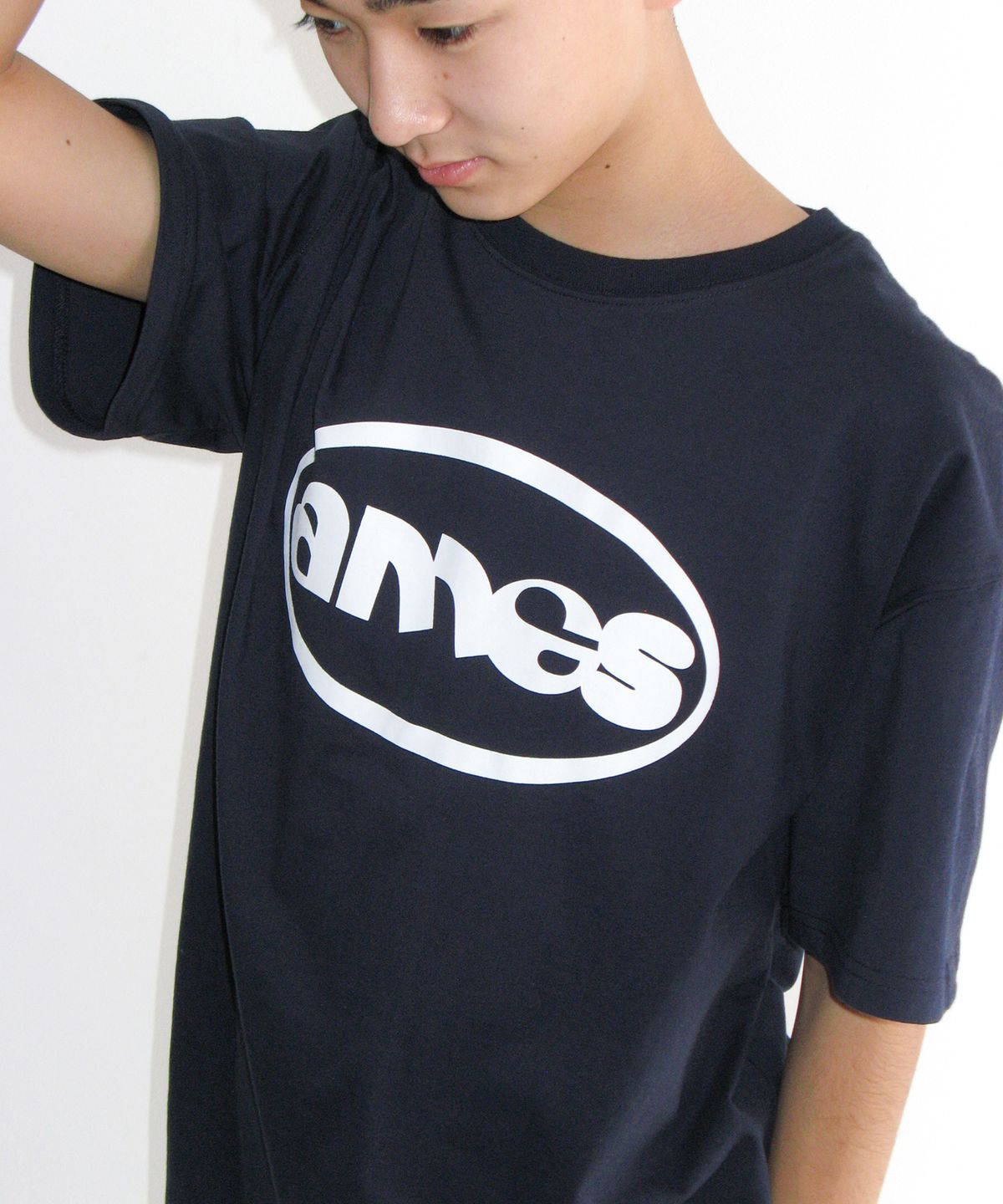 아메스 월드와이드(AMES-WORLDWIDE) AMES CIRCLE LOGO SYMBOL TEE NAVY