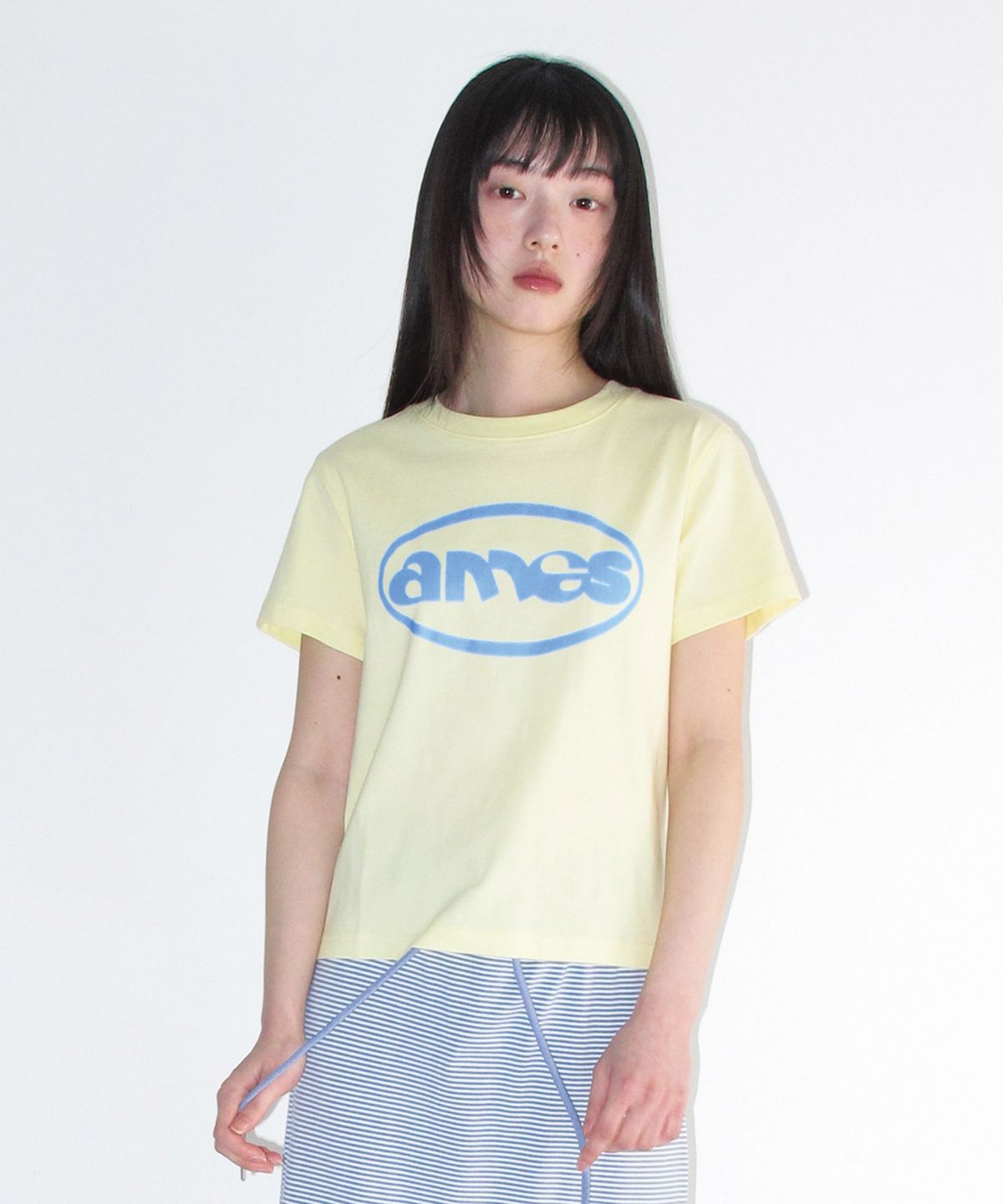 아메스 월드와이드(AMES-WORLDWIDE) AMES CIRCLE LOGO SYMBOL TEE YELLOW